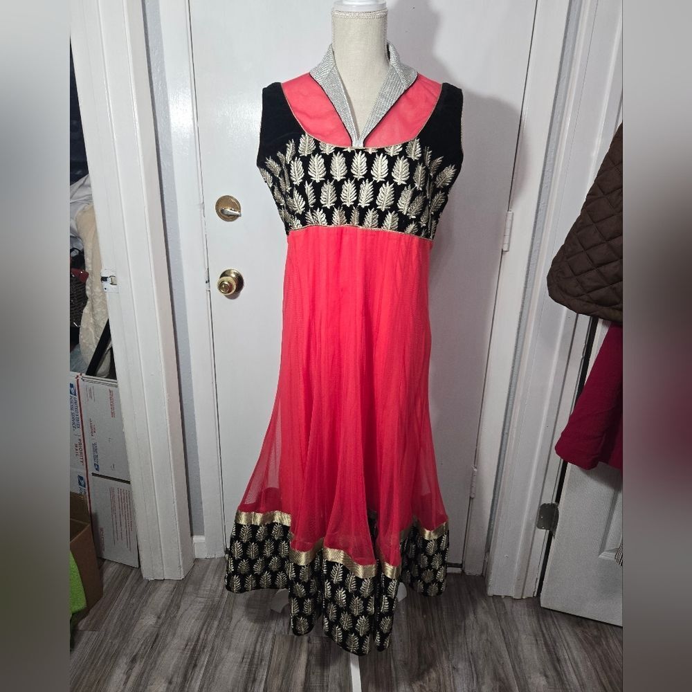 Women's Ethnic Pullover Dress Zips On Side Size XL